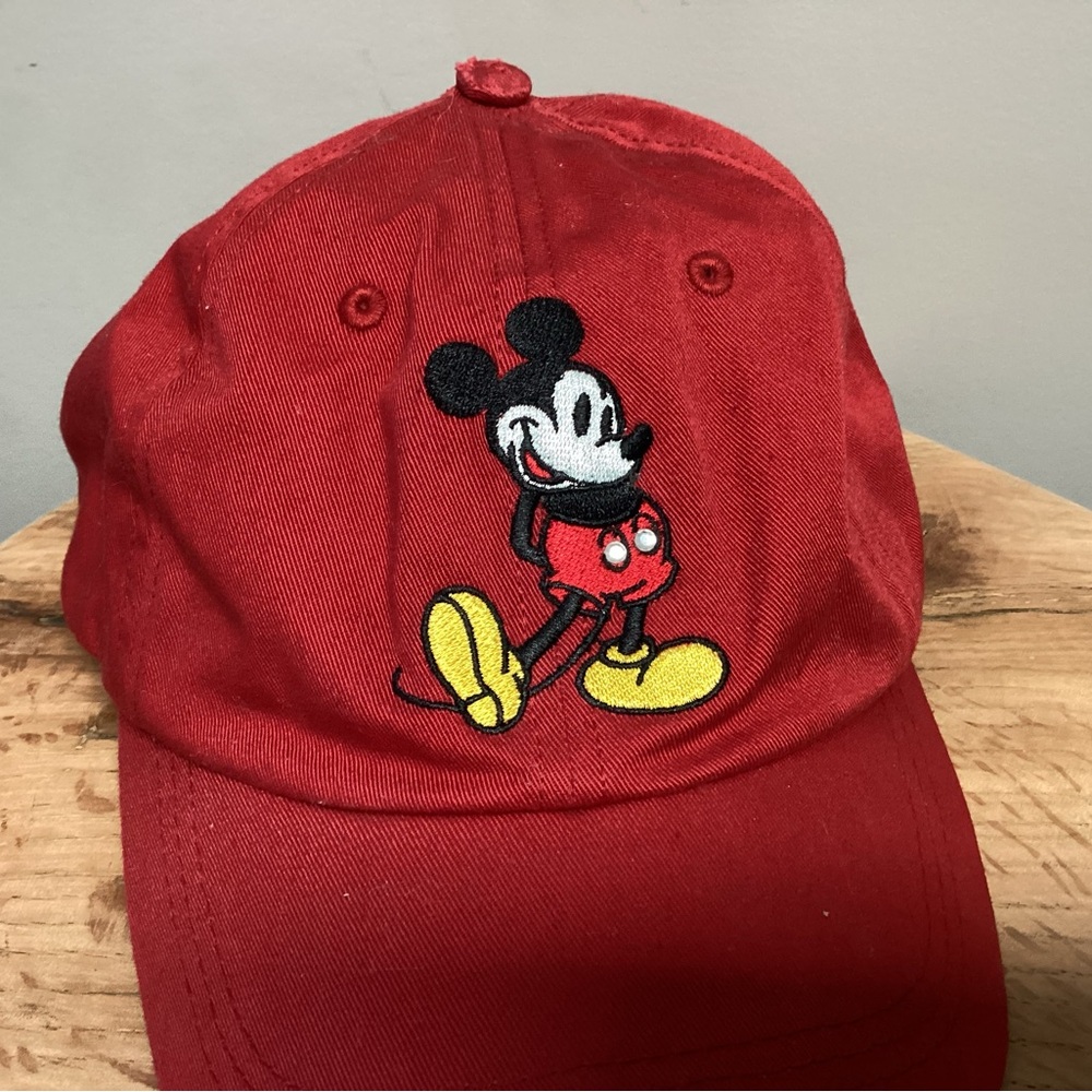 🔴 Mickey Mouse Baseball Hat / Cap - Embroidered w / Rhinestones - Excellent - Picture 3 of 12